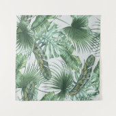 Tenture Tropical palm leaves, monstera, banana leaf, jungl (Devant (Horizontal))