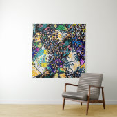 Tenture Tropical patchwork leaf and leaves pattern backgro (En situation)