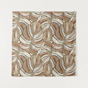 Tenture Tropical pattern. Graphic design with amazing mons