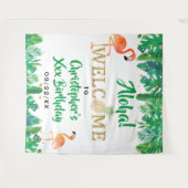 Tenture Tropical Summer Beach Luau Boys Anniversaire (Devant (Horizontal))