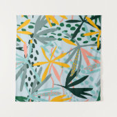 Tenture Tropical texture transparente avec feuilles de pal (Devant (Horizontal))