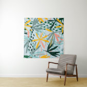Tenture Tropical texture transparente avec feuilles de pal (En situation (horizontale))
