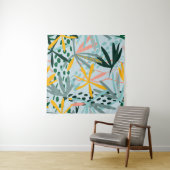 Tenture Tropical texture transparente avec feuilles de pal (En situation)