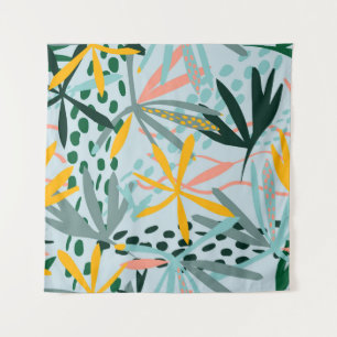 Tenture Tropical texture transparente avec feuilles de pal