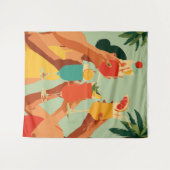 Tenture Tropical Toast to Bride-to-Be (Devant (Horizontal))