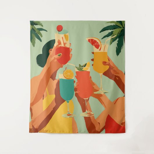 Tenture Tropical Toast to Bride-to-Be (Devant)