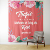 Tenture Tropique comme c'est chaud orange Enterrement de v (En situation)