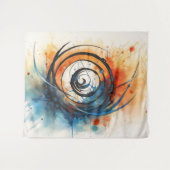 Tenture Trou dans le temps encre et aquarelle (Devant (Horizontal))