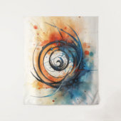 Tenture Trou dans le temps encre et aquarelle (Devant)