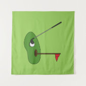 Tenture Trou de golf avec drapeau (Devant (Horizontal))