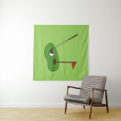 Tenture Trou de golf avec drapeau (En situation (horizontale))