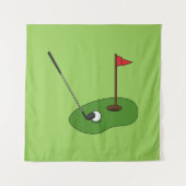 Tenture Trou de golf avec drapeau (Devant)