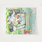 Tenture Trou en un garçon 1er anniversaire golf Par-tee (Devant (Horizontal))