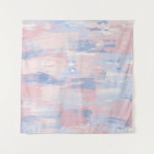 Tenture Trucs de peinture bleu et blanc Abstraits (Devant (Horizontal))