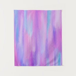 Tenture Trucs de peinture rose, violet et turquoise Abstra