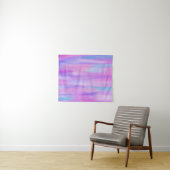 Tenture Trucs de peinture rose, violet et turquoise Abstra (En situation (horizontale))