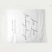 Tenture True Love Elegant Script Wedding Backdrop Banner (Devant (Horizontal))