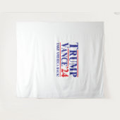 Tenture Trump Vance 2024 "Take America Back" Tapestry (Devant (Horizontal))