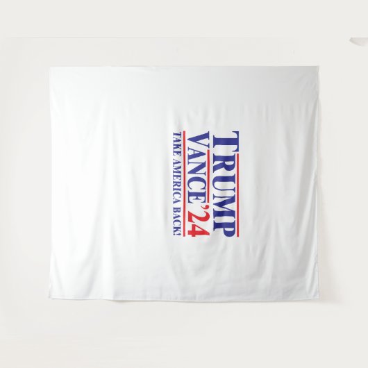 Tenture Trump Vance 2024 "Take America Back" Tapestry (Devant (Horizontal))