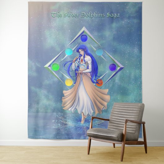Tenture TSDS : Couverture Miral Akemi Art Solo Eau (En situation)