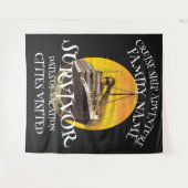 Tenture Tshirt de fête d'anniversaire de famille 2024 Réun (Devant (Horizontal))