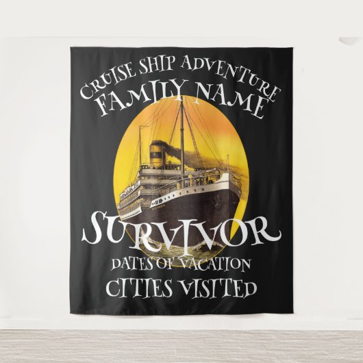 Tenture Tshirt de fête d'anniversaire de famille 2024 Réun (Devant)