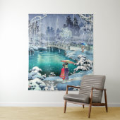 Tenture Tsuchiya Koitsu - Neige de printemps à Maruyama (En situation)