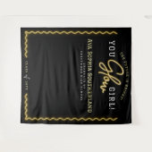 Tenture Tu Glow Girl Script Jaune Neon Graduation Party (Devant (Horizontal))