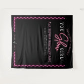 Tenture Tu Glow Girl Script Pink Neon Graduation Party (Devant (Horizontal))