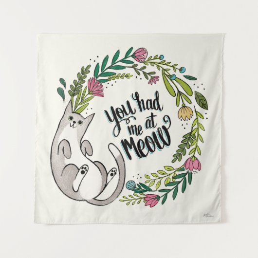 Tenture Tu M'As Eu À Meow (Devant (Horizontal))