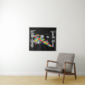 Tenture Tu ne marcheras jamais seul père fille autisme (En situation (horizontale))