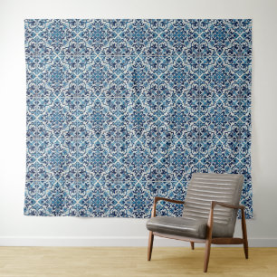 Tenture Tuile bleue portugaise