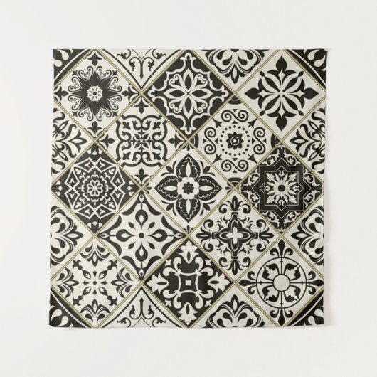 Tenture Tuile en patchwork sans couture avec Islam, arabe, (Devant)