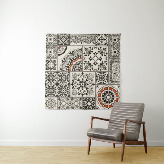 Tenture Tuile en patchwork sans couture avec Islam, arabe, (En situation (horizontale))