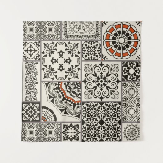 Tenture Tuile en patchwork sans couture avec Islam, arabe, (Devant)