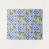 Tenture Tuiles portugaises, citrons, fruits, art d'été     (Devant (Horizontal))