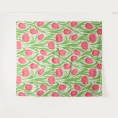 Tenture Tulipes en rouge et vert (Devant (Horizontal))