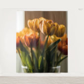 Tenture Tulipes Fleurs orange (Devant)