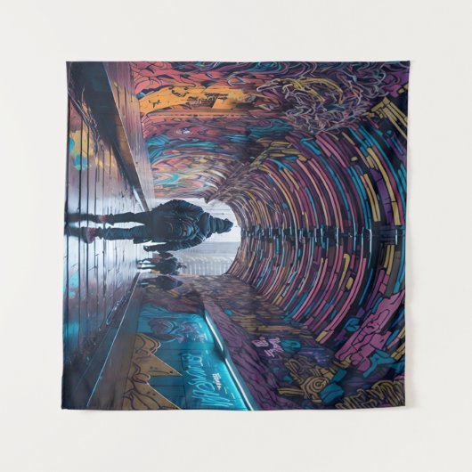 Tenture Tunnel De Graffiti (Devant (Horizontal))