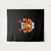 Tenture Turquie courir Thanksgiving en T-shirt classique (Devant (Horizontal))