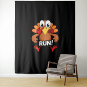 Tenture Turquie courir Thanksgiving en T-shirt classique (En situation)