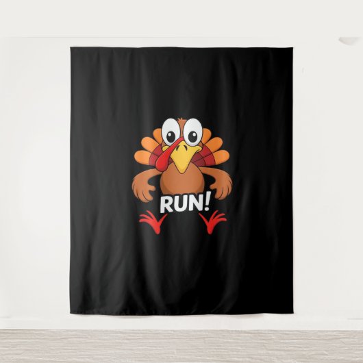 Tenture Turquie courir Thanksgiving en T-shirt classique (Devant)