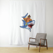 Tenture Turquie Dabbing Riding Requin Cool Thanksgiving Ca (En situation)