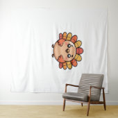 Tenture turquie d'action de grâces kawaii T-shirt classiqu (En situation (horizontale))