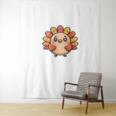 Tenture turquie d'action de grâces kawaii T-shirt classiqu (En situation)