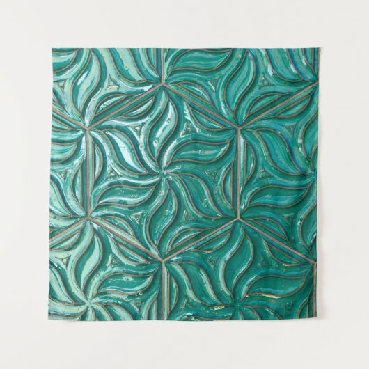 Tenture Turquoise céramique mur textureabstract, archit (Devant (Horizontal))