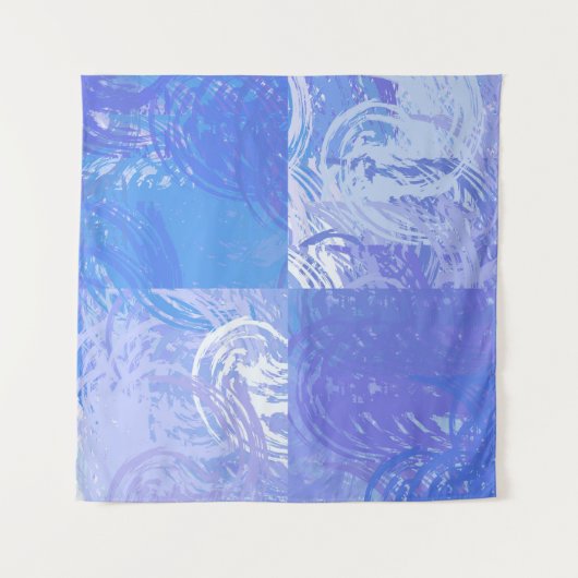 Tenture Turquoise et violet Abstrait (Devant (Horizontal))