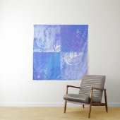 Tenture Turquoise et violet Abstrait (En situation)