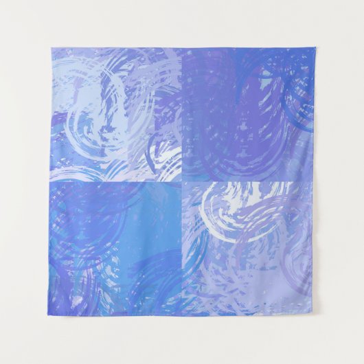 Tenture Turquoise et violet Abstrait (Devant)