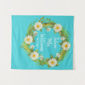 Tenture Turquoise Future Mme Backdrop Daisy Fête des marié (Devant (Horizontal))